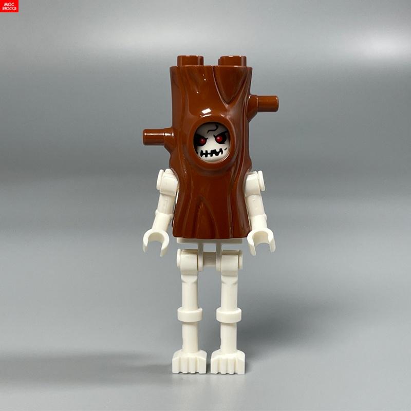MOC Blokken Schedel Duivel Gezicht Hoofddeksel Hoofd Kostuum Boomstam 35827 DIY Speelgoed Actie Figuren Plant Bouwstenen Kinderen Cadeaus