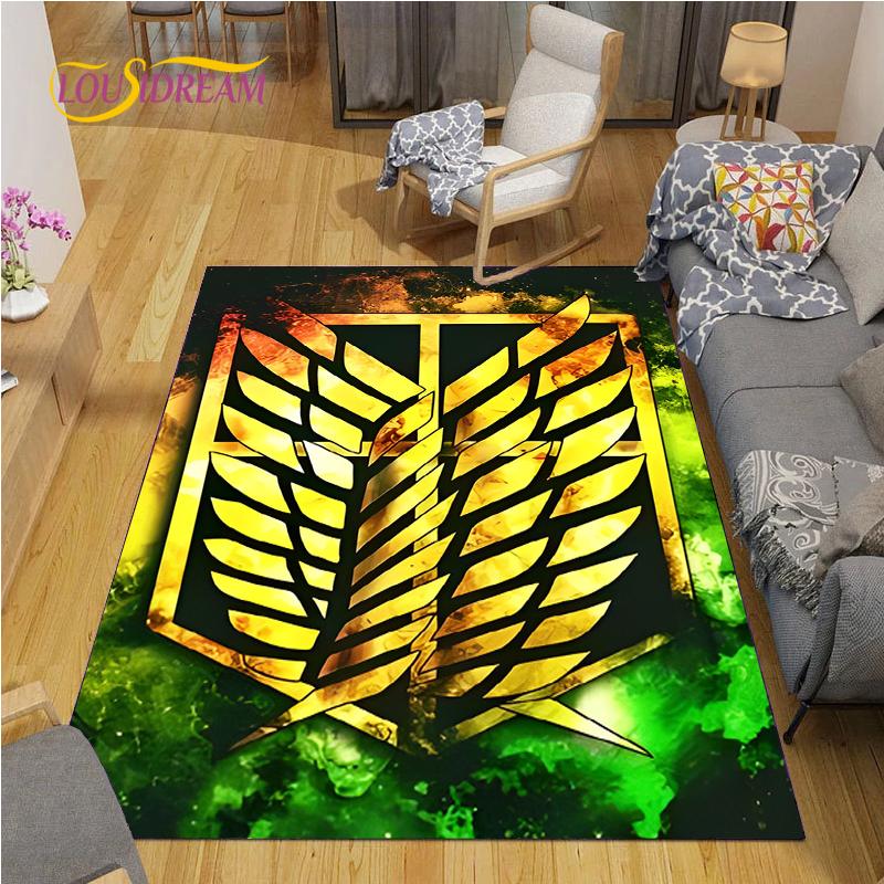 Attack On Titan Carpet for Living Room Bedroom Rug Kitchen Door Unslip Floor Mats Birthday Gift Photography Props Alfombra Rug