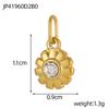 CARLIDANA Stainless Steel Birthstone Flower Pendant Colorful High Quality DIY Earrings Necklace Bracelet Charms Jewelry Making