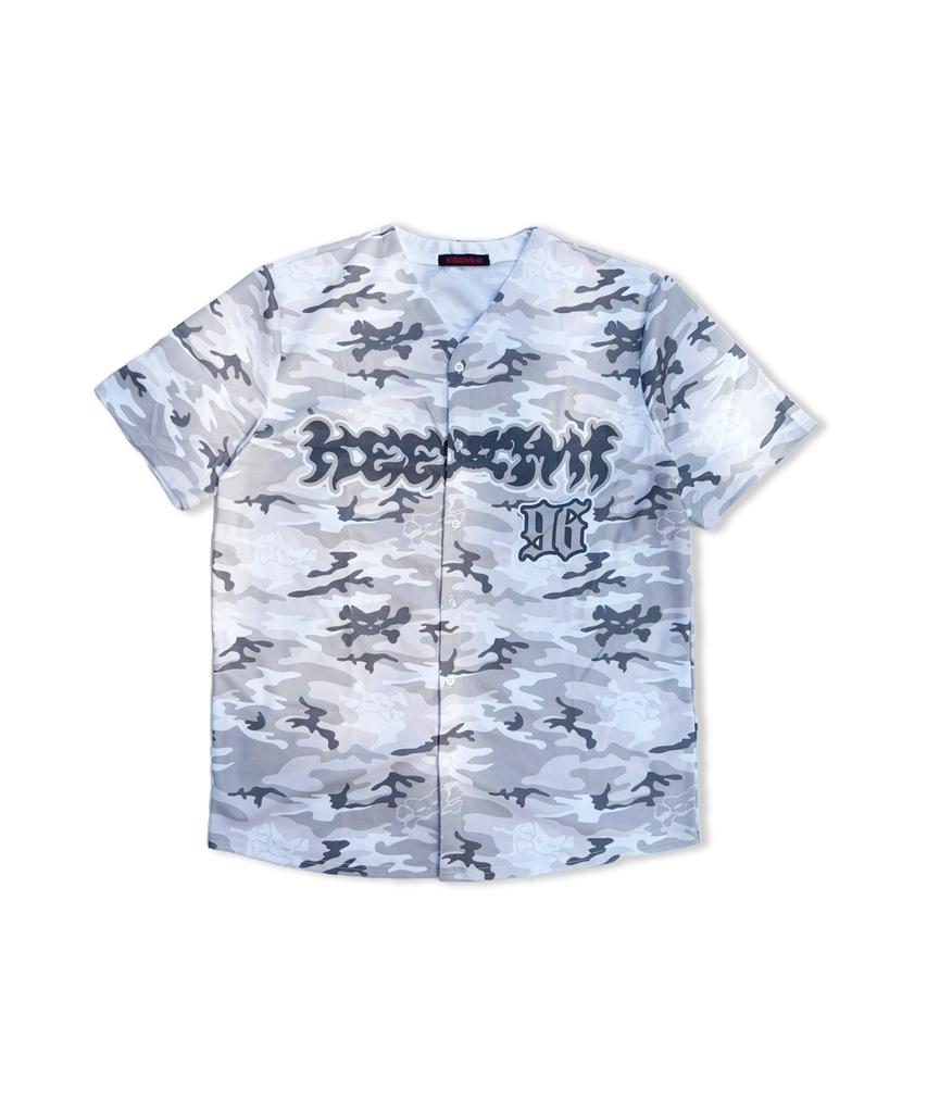 KEEMHII Skeleton Camo Baseball Jersey - [Gray]