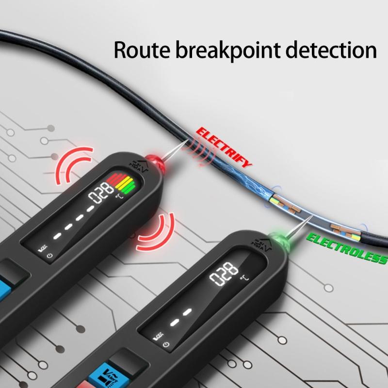 Electrical Tester Pen With Contact Contactless Voltages Detection And LED Flashlights For Professional Electricians