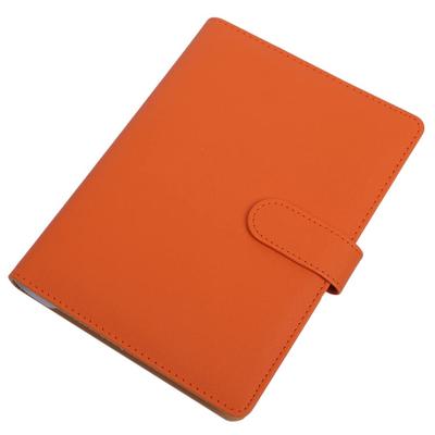 System Notebook A5 20 Holes Ring Size 19mm Loose Leaf Magnetic Button Easy To Use Black Brown Orange Height 230mm Width 170mm [Raccolta Luce] (Orange)