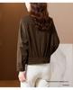 2025 Korean Style Loose Coffee-Colored Women's Jacket: Tummy Covering, Casual, Short, Fashionable