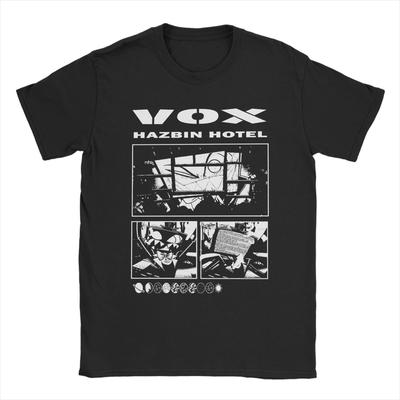 VOX Hazbins Hotels Tričko Pánské Vtipná Bavlněná Trička Kulatý Výstřih Krátký Rukáv Grafická Oblečení