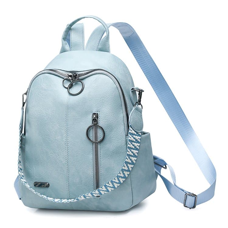 Vintage Backpack Wide Ribbon Shoulder Backpack