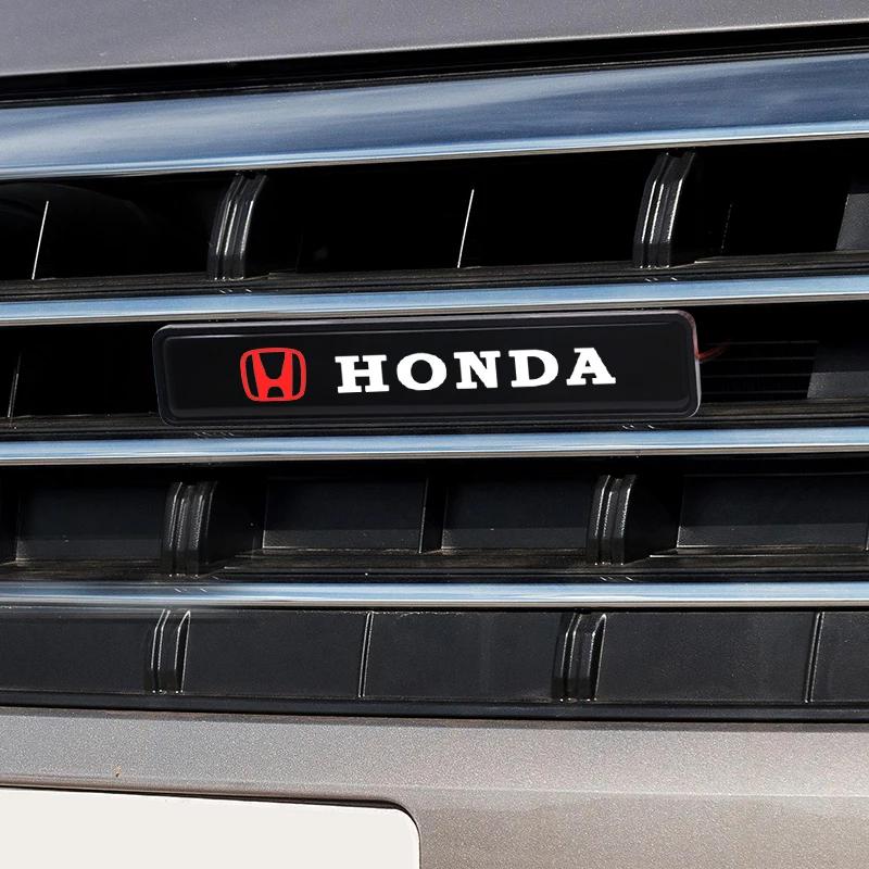 2025 Car New Honda Car Front Grille Sticker Badge Car Head Grill Emblem LED Light Emblem For Honda Mugen Accord Odyssey JAZZ CRV
