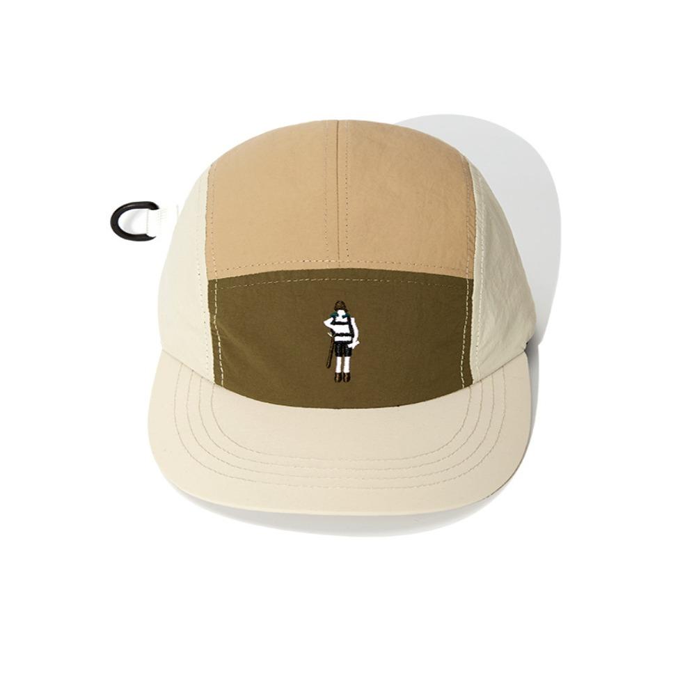 Waterproof Curved Brim Golf Hat Splicing Flat-brimmed Cap Casual Quick-drying Dad Hat  Fishing