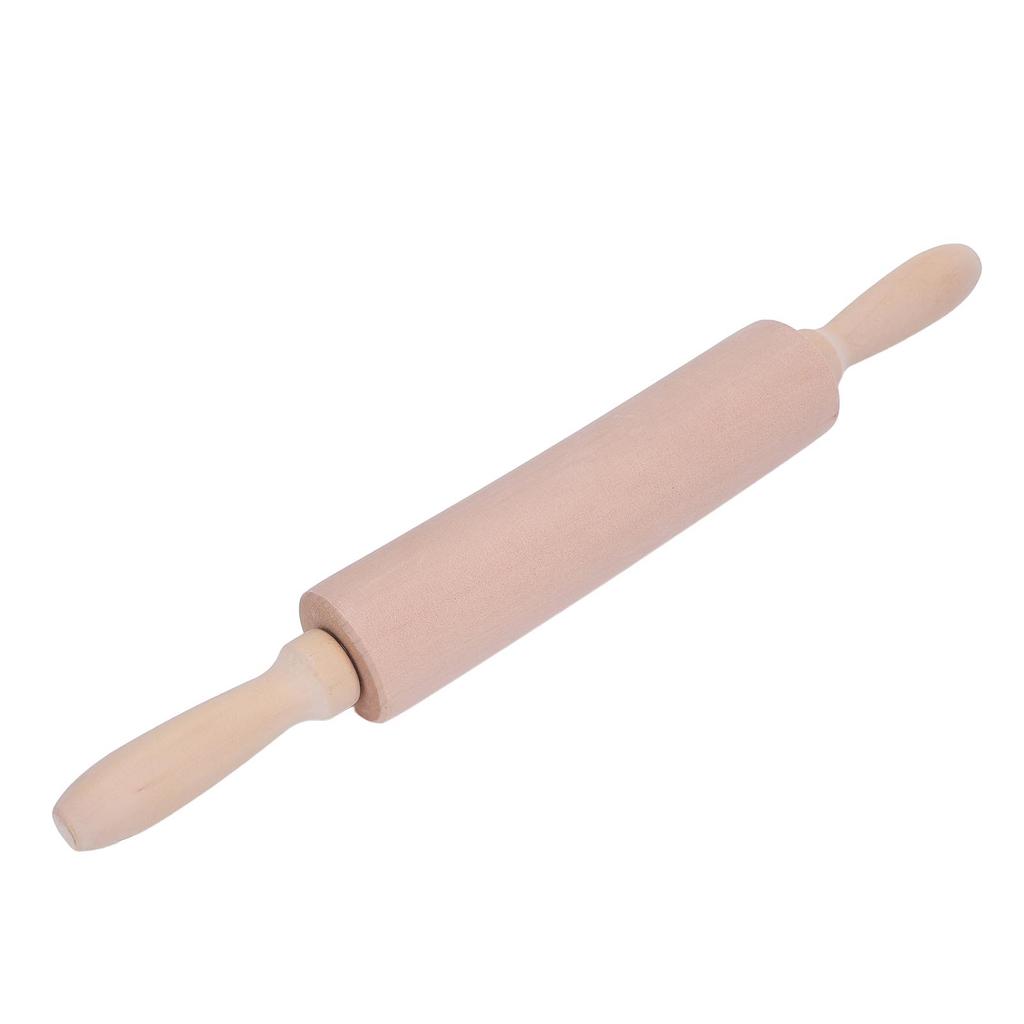 Rolling Pin for Baking Clay Shaping Beachwood Solid Wood with Stainless Steel Ball Bearing