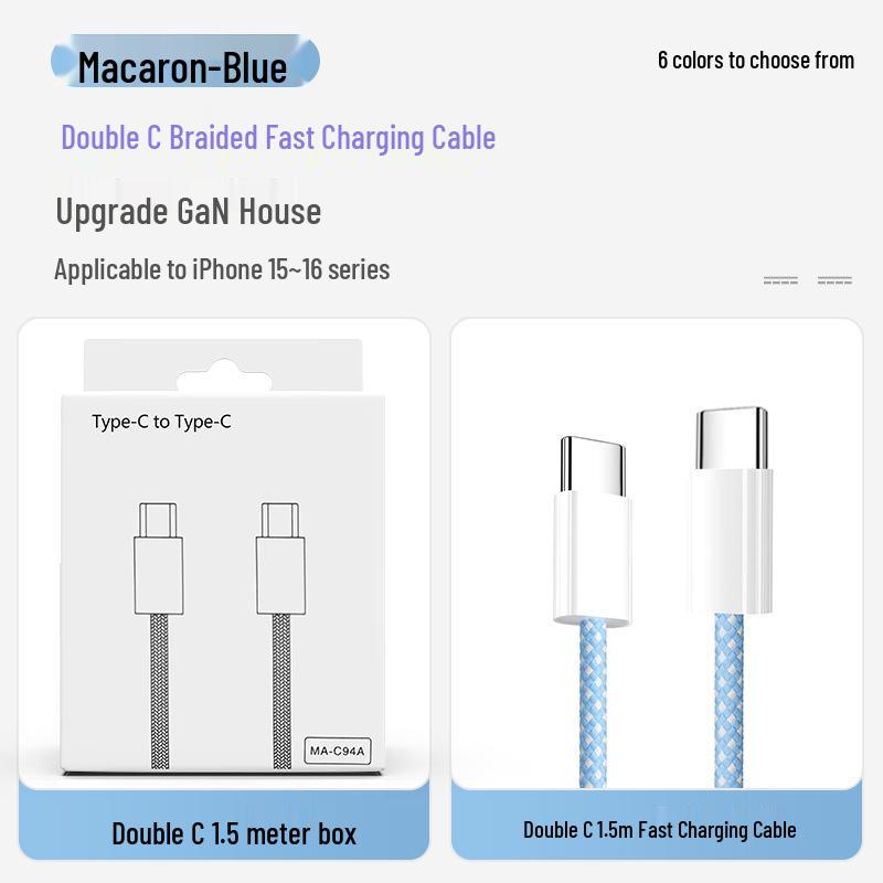 Compact 30W GaN Charger with Fast Charging Cable for iPhone 16, 3C Certified