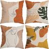 New Morandi Simple Abstract Style Pillow Linen Print Pillow Case Decorative Home Pillow Case