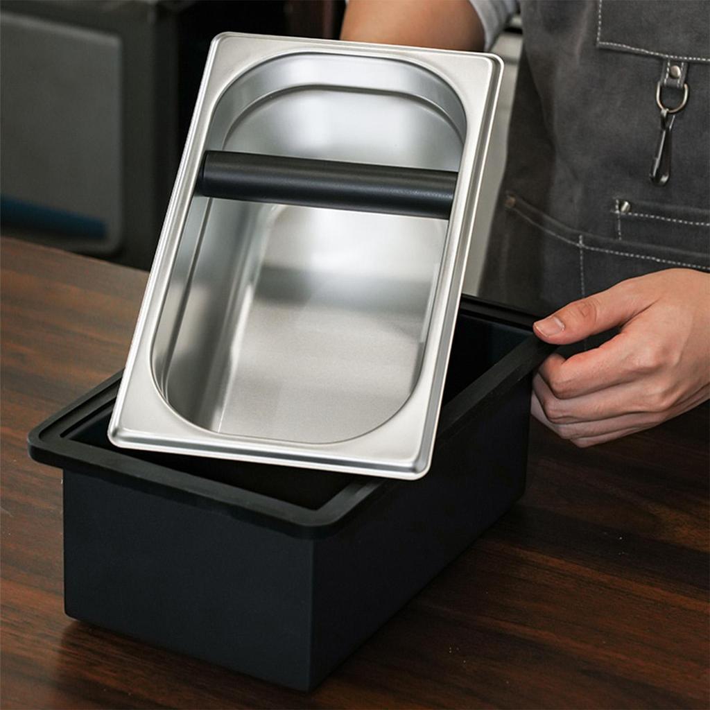 Espresso Knock Box, 304 Stainless Steel, Corrosion Resistant, Coffee Cake Container For Coffee Shops