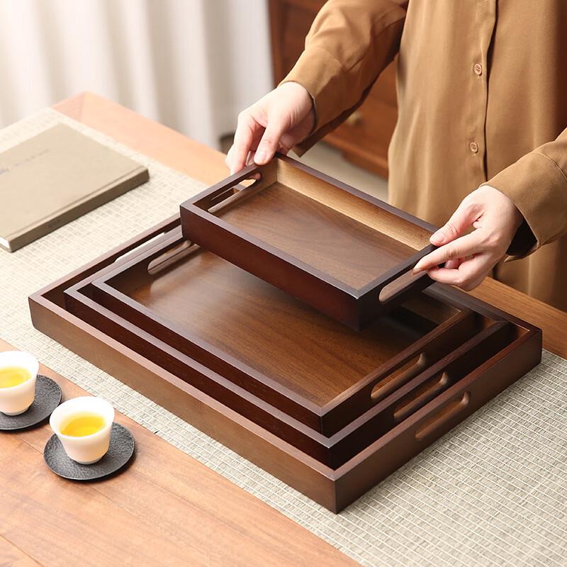 Japanese Style Bamboo & Wood Tea Tray