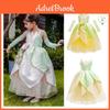 Princess Tiana Dress Kids Girls Costume Birthday Christmas Party Gift
