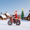 Tecknad Jul Mini Bordsdekoration GÖR DET SJÄLV Tecknad Gammal Snögubbe som Cyklar Dekoration Perfekt För Plastmaterial Hantverk Festdekorationer