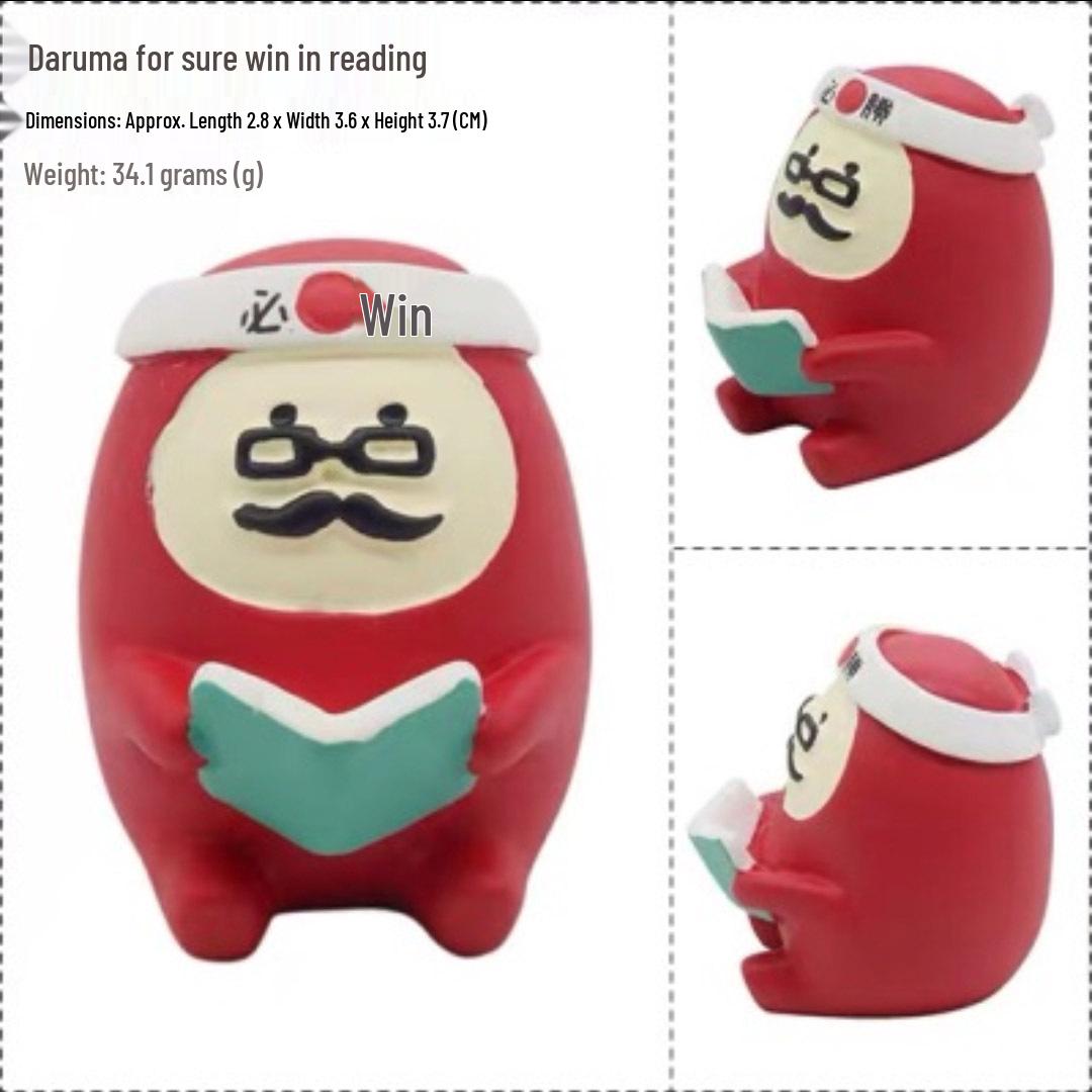 Handmade ZAKKA Resin Daruma Ornaments: Graduation Gifts & Exam Blessings DIY Blind Box Crafts