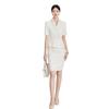 Beige Slimming Two-Piece Professional Women's Dress for Beauty Salon