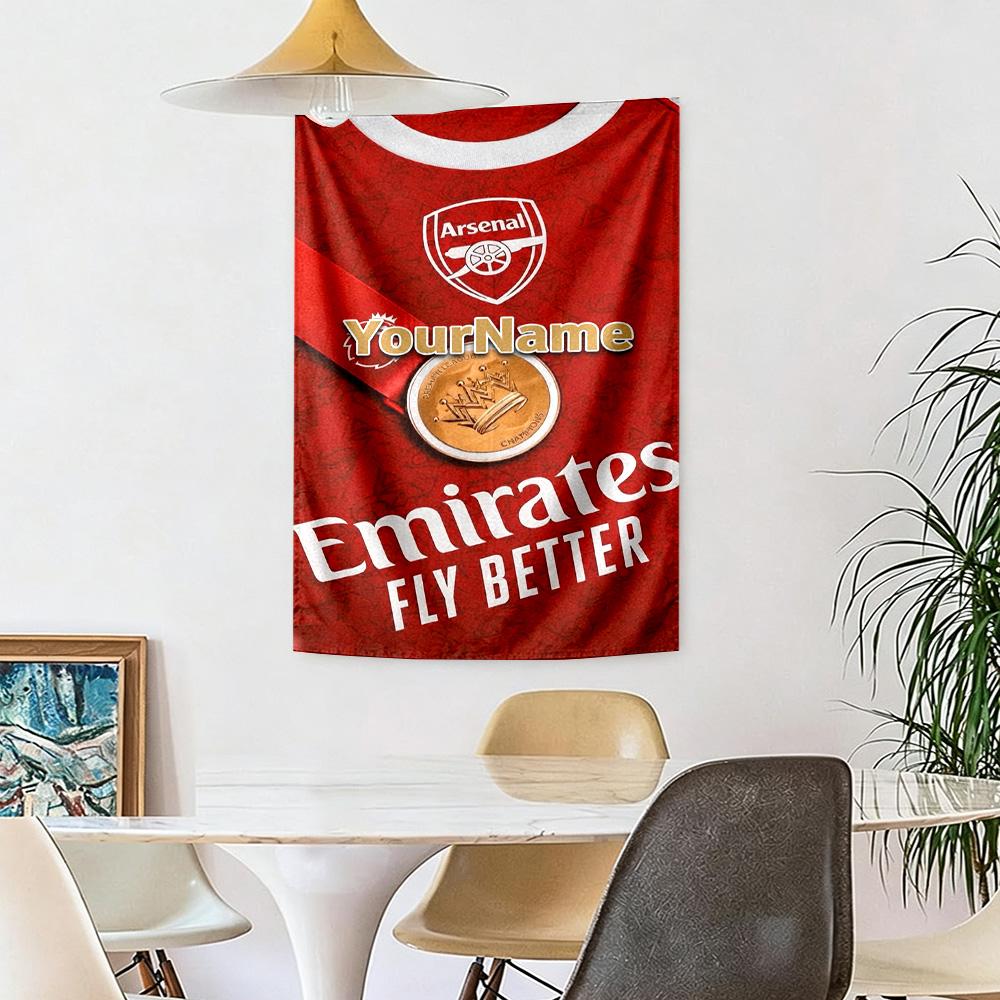 Arsenal Custom Your Name Wall Decor Tapestry Art For Pet Memorial Birthdaywedding Party Backdrop Family Gift