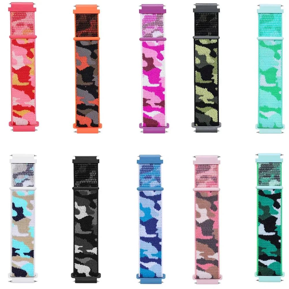 20mm 22mm Nylon Loop Strap for Garmin Forerunner 55 165 965 265 265 Music Venu 3/2 Bracelet Band for Garmin Active/Vivoactive 5