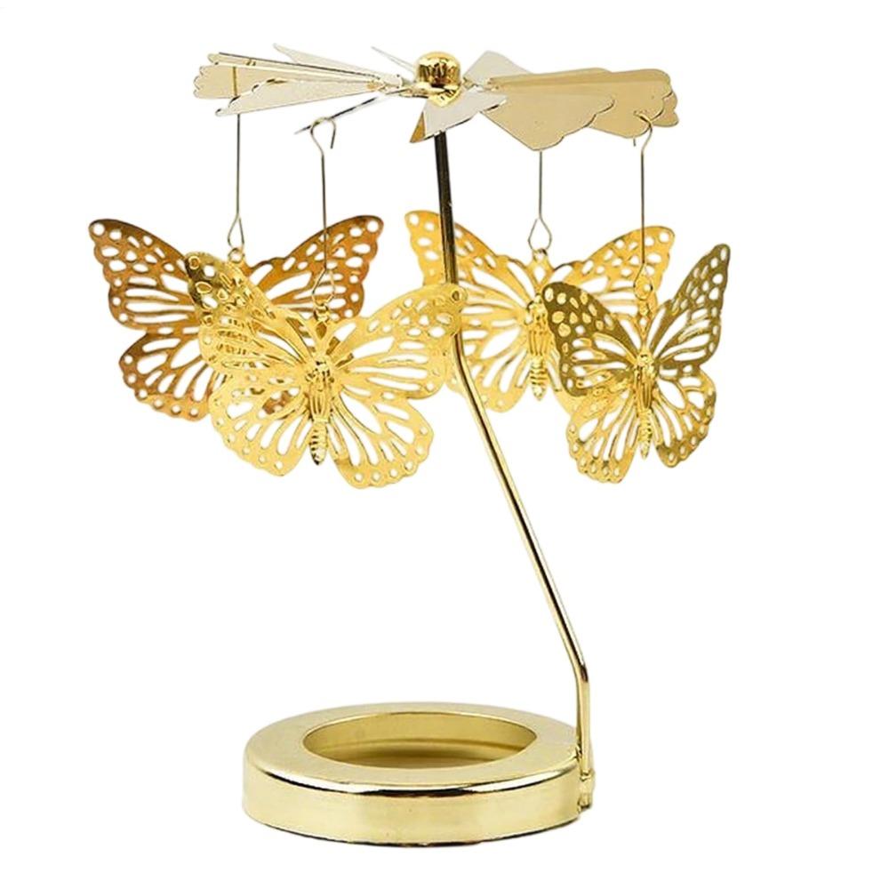 Carusel Rotativ cu Mecanism Rotativ Acționat de Căldură Suport pentru Lumânări Tip Pastilă Decor pentru Casă