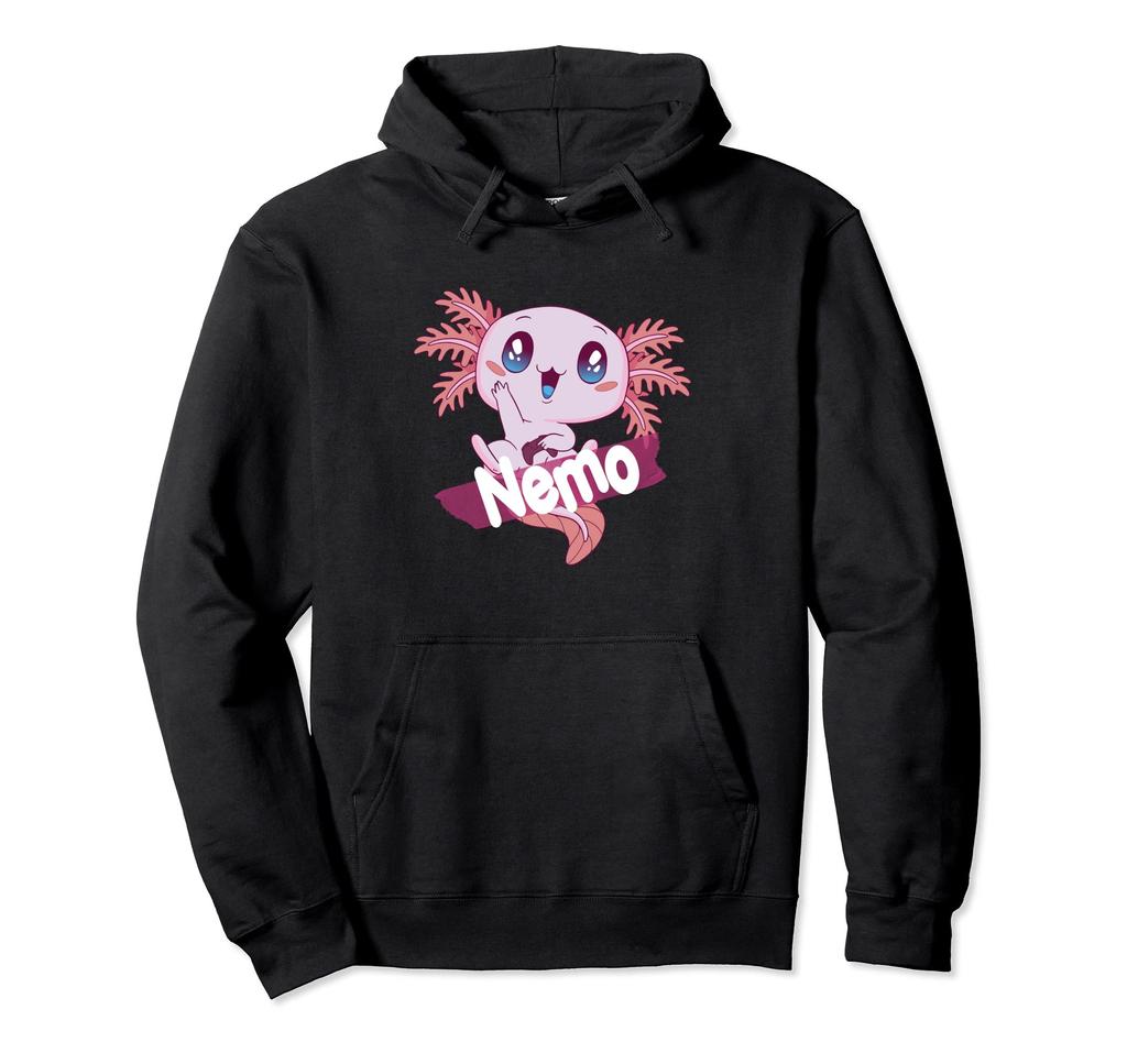 NEMO - Cute Boy's Name with adorable AXOLOTL hoodie