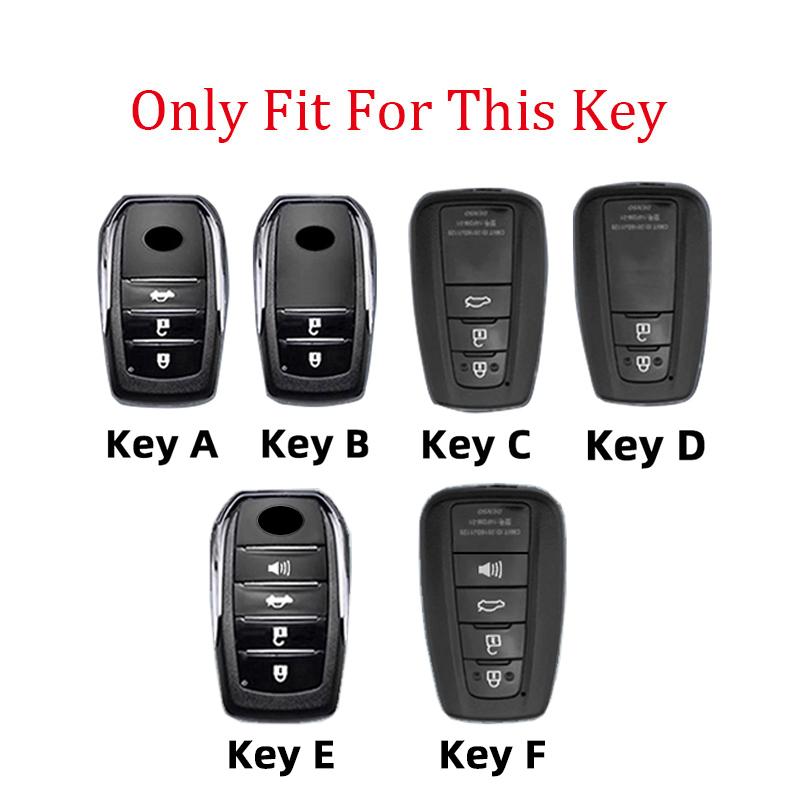 Styling Mouldings Zinc Alloy Car Key Case Cover For Toyota Corolla Prius Camry V70 C-HR RAV4 Hybrid Highlander Altis Land Cruise
