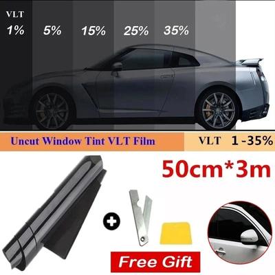 300cmx50cm Black Car Window Foils Tint Tinting Film Roll Car Auto Home Window Glass Summer Solar UV Protector Sticker Films