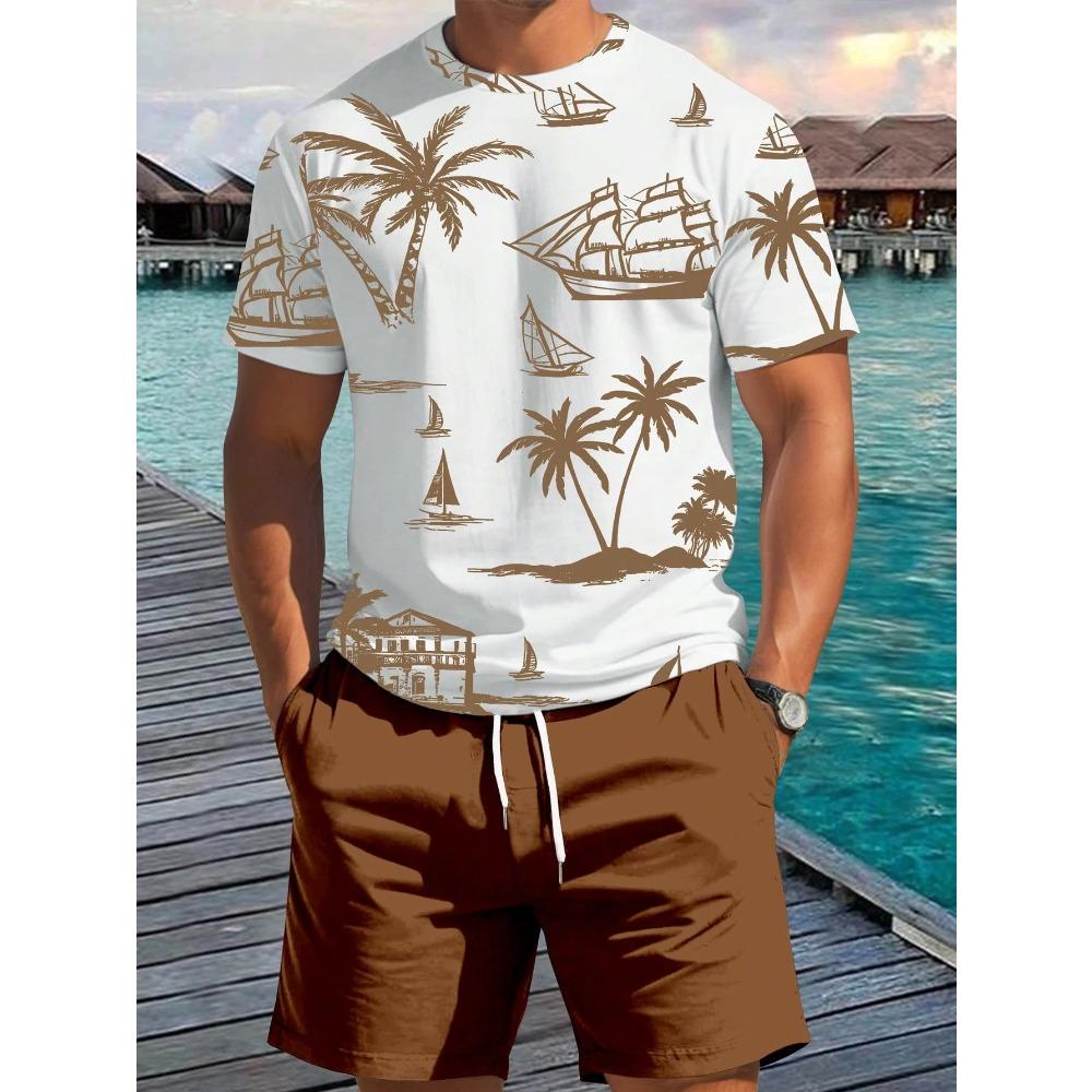 3D Digital Printed T-Shirt Teen Men s Short Sleeve Suit Versatile and Breathable S