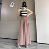 Summer Thin Plus Size HighWaist Relaxed 9/10 Length Chiffon Culottes for Women  Draped WideLeg Pants