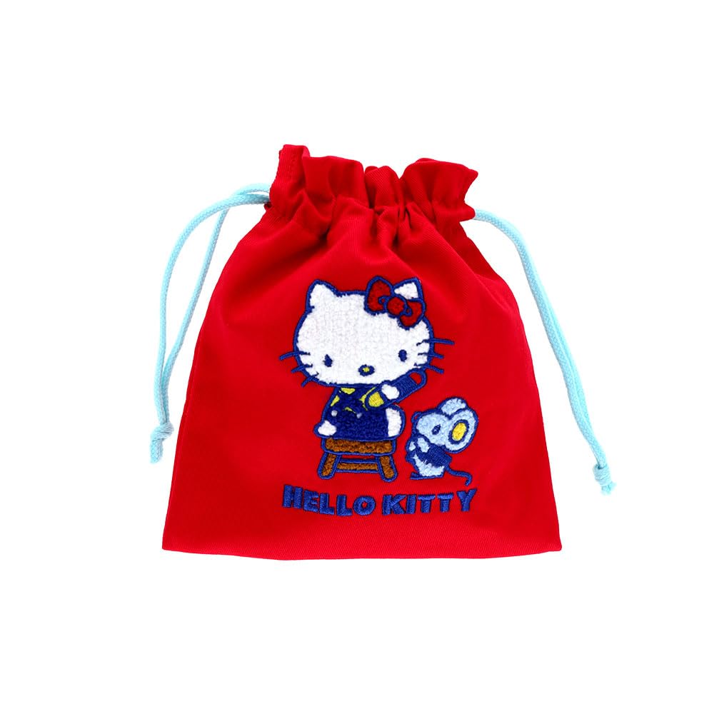 Stationery Hello Kitty Sanrio Characters Drawstring Bag with Sagara S2337258 SUN-STAR Embroidery,
