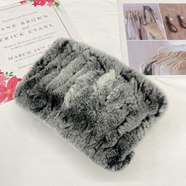 Rabbit Fur Scarf Women Winter Warm Knitted Neck Warmer Fashion Stylish Ring Scarves