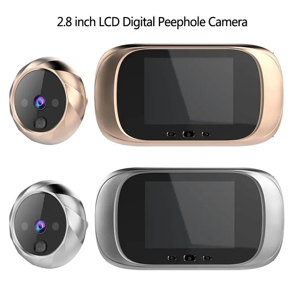 2.8 Inch Video Doorbell Peephole Camera 90 Degrees Doorbell Motion Detection Eye Digital LCD Door Monitoring Electronic Cat Eye