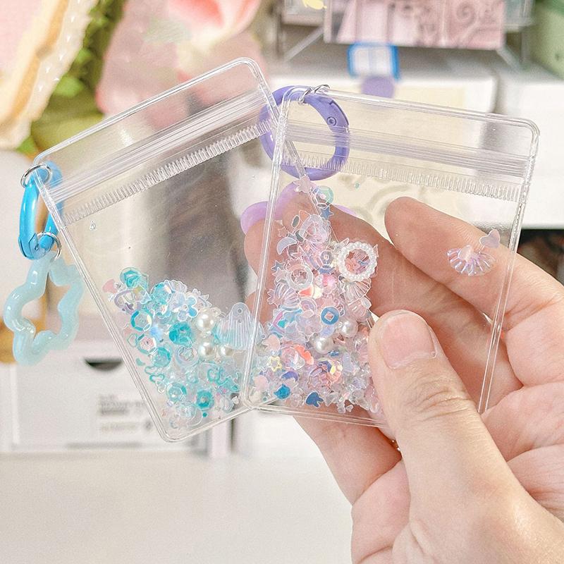 Cartoon Doll Gift Storage Bag Keychain Transparent Five-Pointed Star Pendant Toy Doll Gift Bag Children Toy Doll Storage Bag