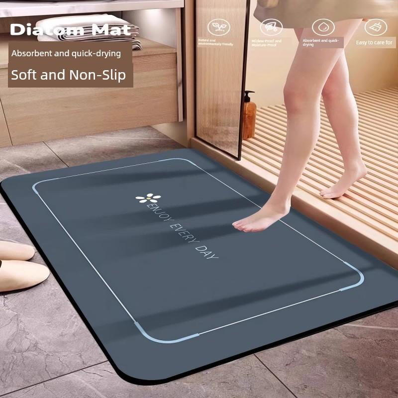 Diatom Mud Absorbent Floor Mat Bathroom Toilet Door Entry Non Slip Foot Mat Toilet Toilet Carpet