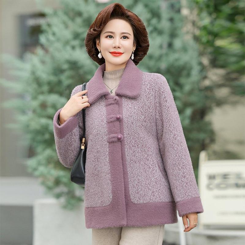 Winter mink jacket warm new cotton-padded clothes women's velvet thickened warm high-end