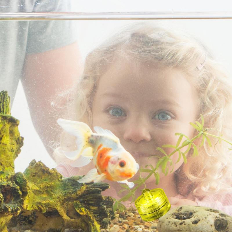 Wasserdichte LED-Lichter für Vasen, flammlose batteriebetriebene Teelichter für Teiche, Unterwasser-Teelichter, Aquarium-Dekoration, Neuheitsbeleuchtung