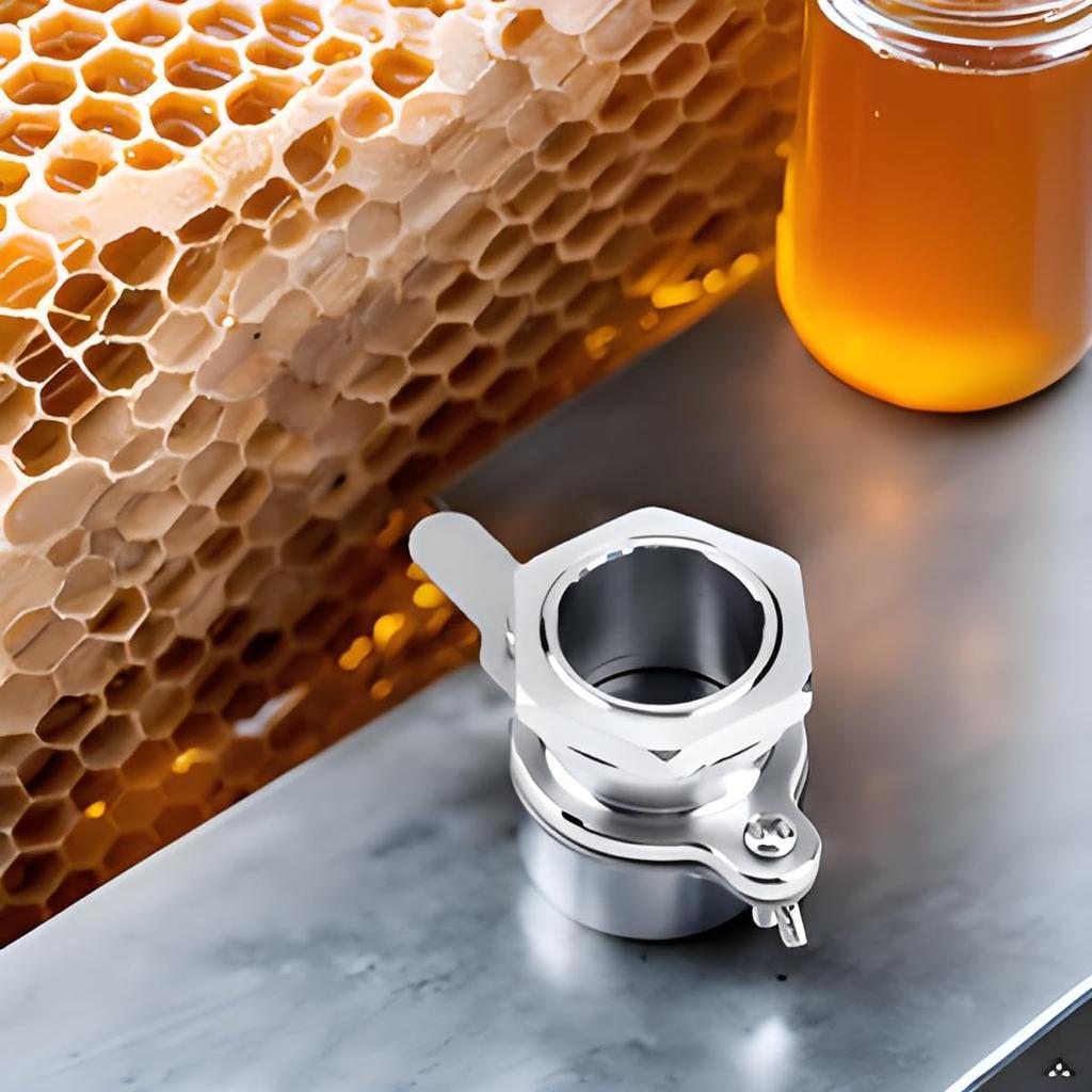 Honey Gate Valve -Honey Tap, Stainless Steel Honey Gate Valve, Gate Honey Bucket Accessories, Controlled Dispensing Extractor with Secure Closure for