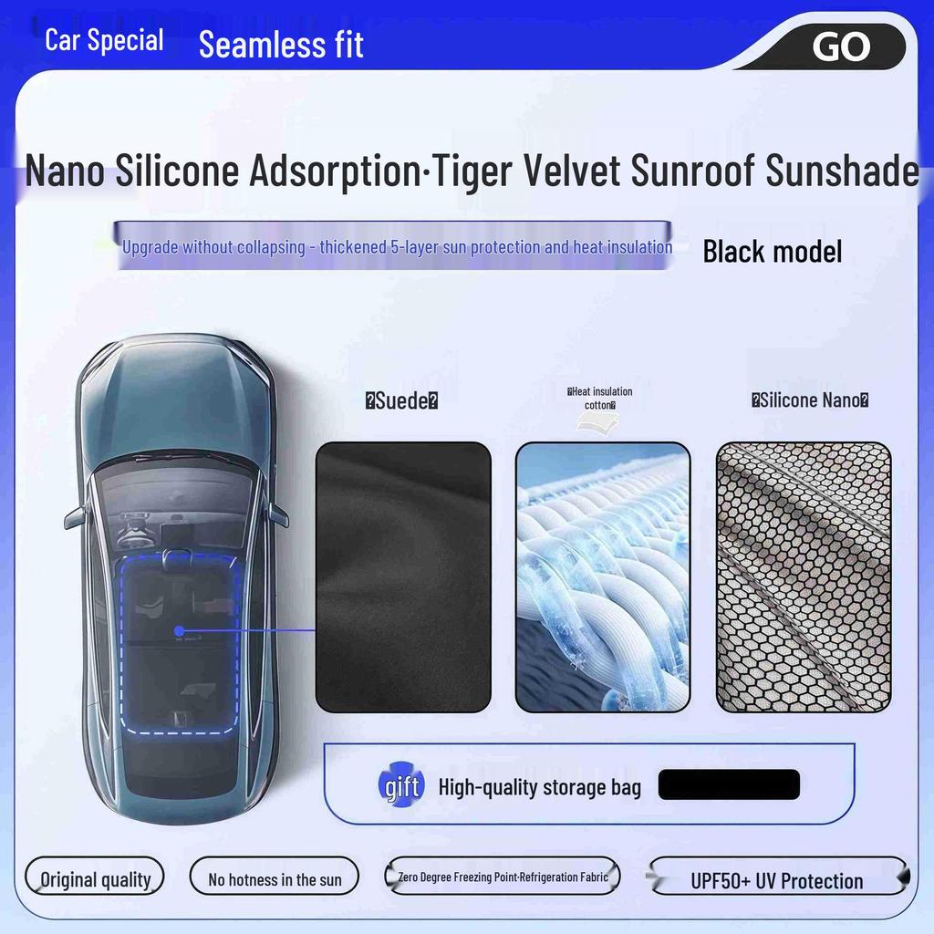 Luxeed S7/R7 & Enjoy S9 Sunroof Sunshade: Suede Sun Protection & Heat Insulation