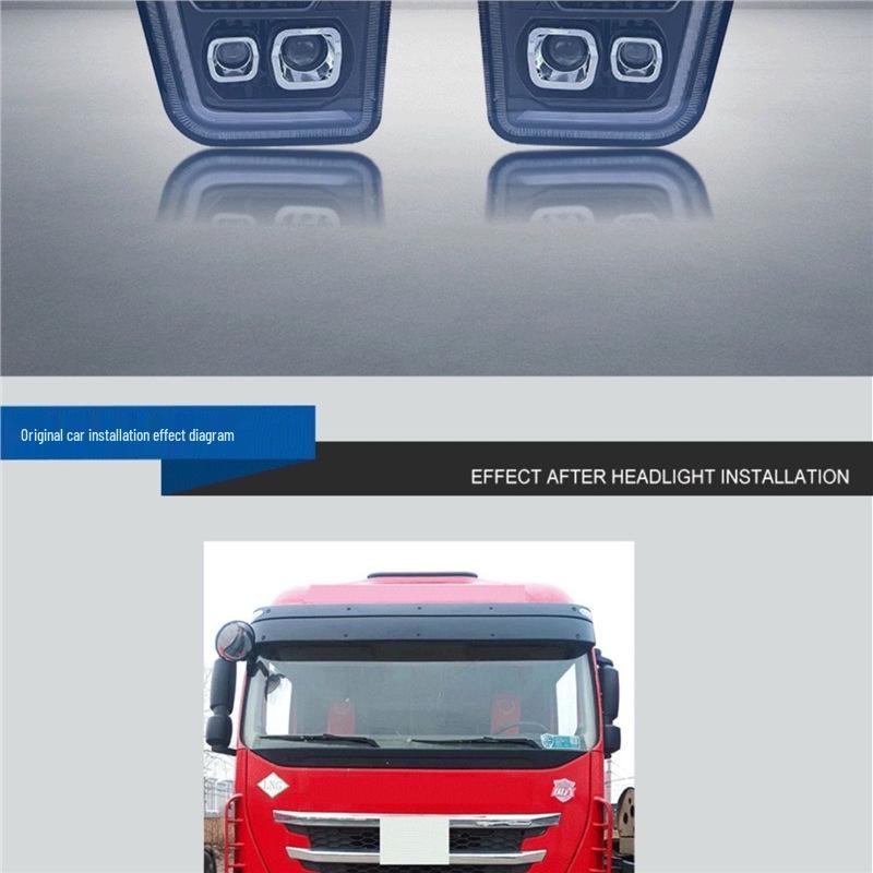 

Совместимо с Hongyan Jieshi C500/C100/M500, Передняя фара в сборе с многолинзовым источником света Full LED Matrix. Blue Left