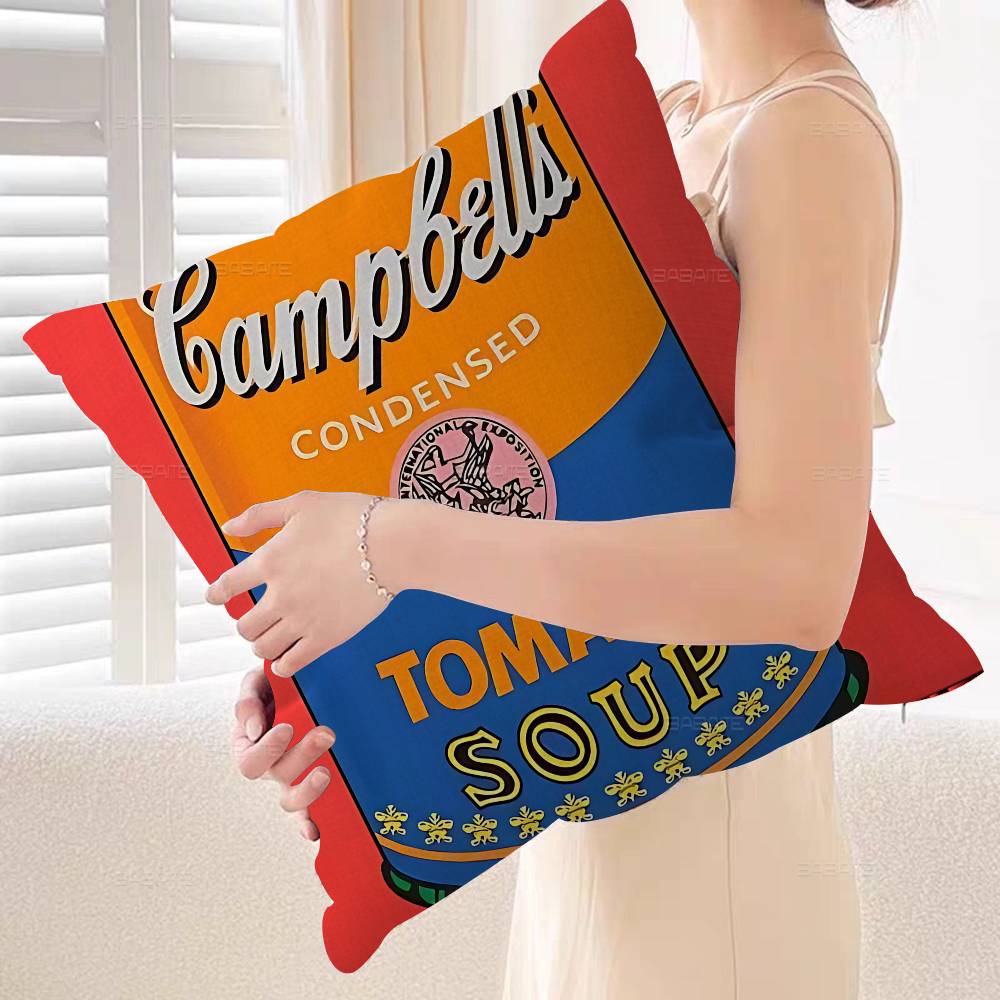 Andy Warhol Pop Art Tomato Soup Personalized Pillow Dust Cover Bedroom Kids Party Decoration Pillowcase Birthday Children Gift