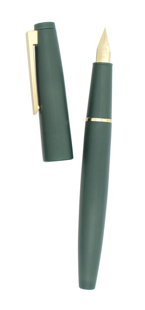 Gullor Color Fountain Pen Simple Converter and Gift Box Gold Extra Fine Nib Green X80, Design, Included, Clip, (0.3mm),