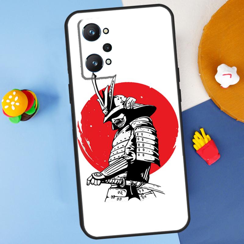 Samurai Warrior For Realme C55 C67 C61 C75 C53 C51 C21Y C25S GT 6 6T 5 GT7 Pro 10 11 12 13 14 Pro Plus Case