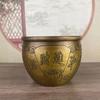 "Hundred Blessings" Rice Jar, Auspicious and Prosperous Solid Brass Home Living Room Tabletop Ornament Decorative Craft Co
