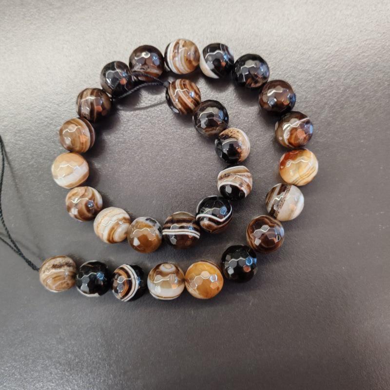 14mm Faceted Round Agate Beads for DIY Jewelry Necklace & Bracelet
