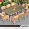 OEING 8-Seat Outdoor Rattan Dining Set