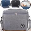 Large Capacity Lunch Bag with Adjustable Strap Thickened Camping Handbag Foldable Double Layer Cooler Box
