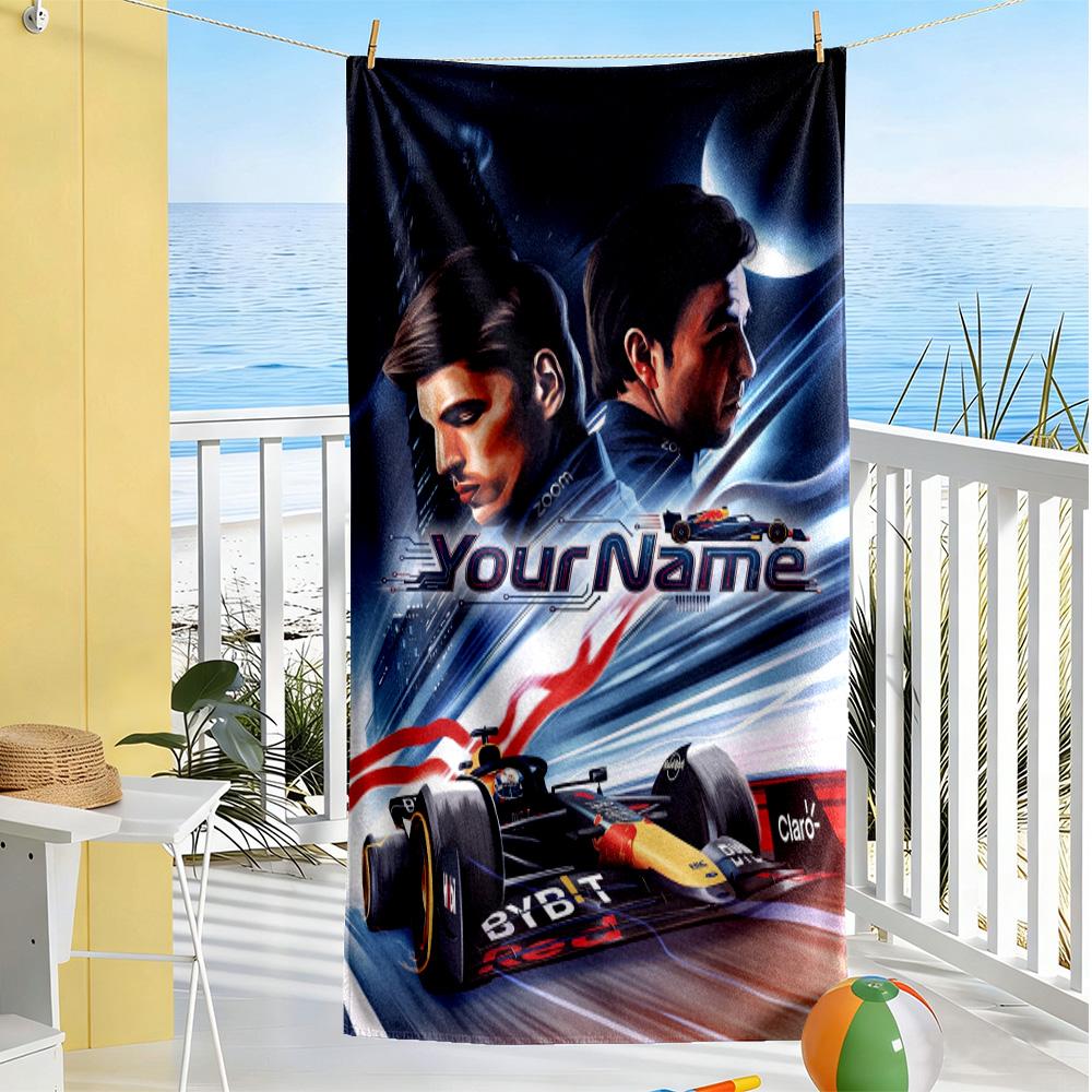 Oracle Bull Customized Name Beach Towel Soft Durable Quick-Dry Suitable for Swimming Gym Camping Yoga Vacation