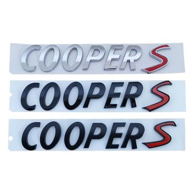 3D ABS Black Chrome Car Letters Rear Trunk Logo Mini Cooper S Emblem Badge Sticker For Cooper S R56 R53 R60 F56 Accessories