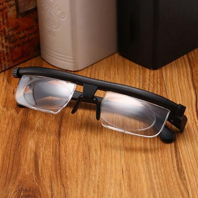 Fokussierbare Brille mit Zifferblattsicht Myopie Presbyopie Lesebrille Leichte universelle Nah-/Fernsichtbrille für Männer und Frauen