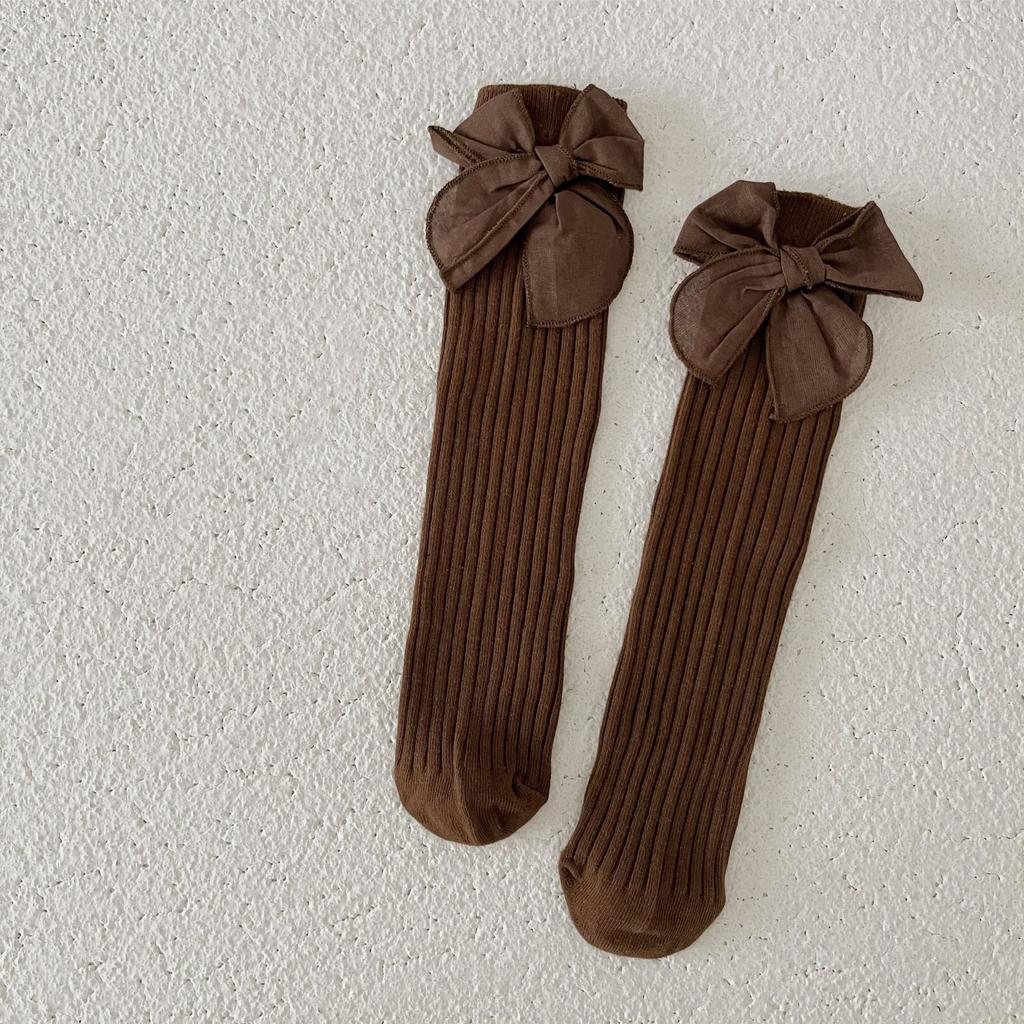 1 pár Sladké princeznovské mašle Ponožky do půli lýtka pro děti Dívky Vynikající Roztomilé Korejské módní ponožky Jarní Podzimní Měkké Česané bavlněné ponožky