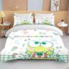 10 Sizes Sanrio Keroppi Printed Bedding Set Cartoon Anime Duvet Cover Comforter Pillowcase Boys Girls Children Adults King Gift